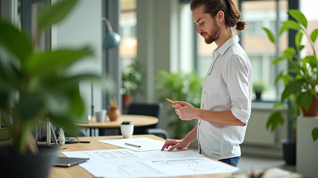 Schoon interface design met minimale elementen op een scherm